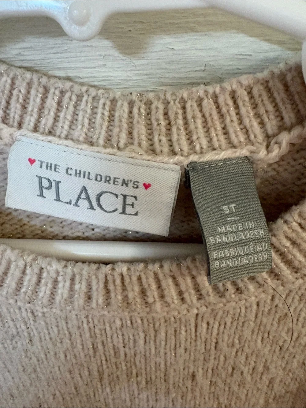 The Children’s Place Pink Bow Knit Sweater Size 5T